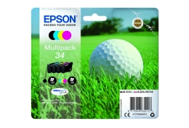 1 full set of Original Epson 34 inks (Golf Ball inks) 18.7 ml of Ink