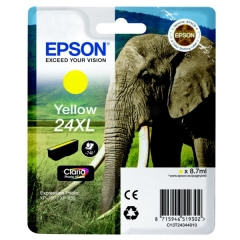 Original Epson 24XL (C13T24344012) Ink cartridge yellow, 500 pages, 9ml Image