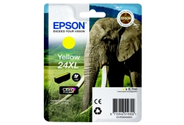 Original Epson 24XL (C13T24344012) Ink cartridge yellow, 500 pages, 9ml