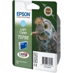 Original Epson T0795 (C13T07954010) Ink cartridge bright cyan, 520 pages, 11ml Image