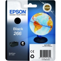 Original Epson 266 (C13T26614010) Ink cartridge black, 260 pages, 6ml Image