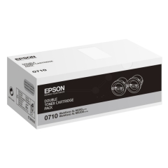 Epson C13S050710/0710 Toner cartridge black twin pack, 2x2.5K pages Pack=2 for Epson Workforce AL-M Image