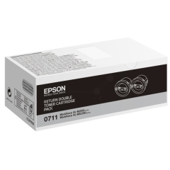 Epson C13S050711/0710 Toner cartridge black twin pack return program, 2x2.5K pages Pack=2 for Epson Image