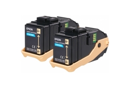 Epson C13S050608/0604 Toner cartridge cyan, 2x7.5K pages Pack=2 for Epson Aculaser C 9300 N
