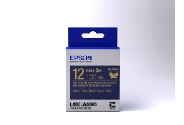Epson Label Cartridge Satin Ribbon LK-4HKK Gold/Navy 12mm (5m)