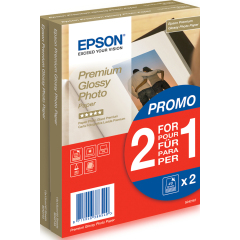 Epson Premium Glossy Photo Paper - 10x15cm - 2x 40 Sheets Image