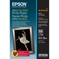 Epson Ultra Glossy Photo Paper - 10x15cm - 50 Sheets Image