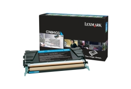Lexmark C748H1CG Toner cartridge cyan return program, 10K pages ISO/IEC 19798 for Lexmark C 748