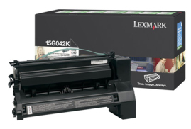Lexmark 15G042K Toner cartridge black return program, 15K pages/5% for Lexmark C 752
