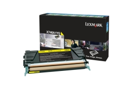 Lexmark X746A1YG Toner cartridge yellow return program, 7K pages ISO/IEC 19798 for Lexmark X 746/748