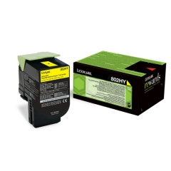 Lexmark 80C2HYE|802HY Toner-kit yellow return program Project, 3K pages ISO/IEC 19798 for Lexmark CX Image