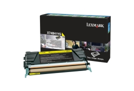 Lexmark X748H1YG Toner cartridge yellow return program, 10K pages ISO/IEC 19798 for Lexmark X 748
