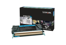 Lexmark X746A1CG Toner cartridge cyan return program, 7K pages ISO/IEC 19798 for Lexmark X 746/748