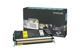 Lexmark C5220YS Toner-kit yellow return program, 3K pages ISO/IEC 19798 for Lexmark C 522/524/530/53