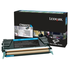 Lexmark Cyan Toner Cartridge 7K pages - LEC746A1CG Image