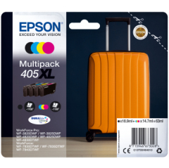 1 Full Set of Epson 405XL Ink Cartridges (4 Pack) 63ml of Ink Image