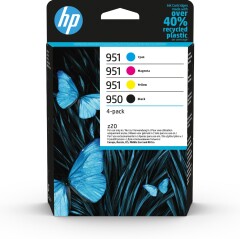 HP 950/951 Cyan Magenta Yellow Black Standard Capacity Ink Cartridge Combo 4 pack for HP OfficeJet Pro 251/276/8100/8600/8610/8620 - 6ZC65AE Image