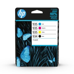 HP 934/935 Cyan Magenta Yellow Black Standard Capacity Ink Cartridge Combo 4 pack for HP OfficeJet Pro 6230/6830 - 6ZC72AE Image