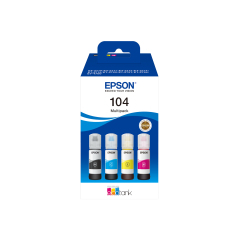 Epson C13T00P640 (104) Ink cartridge multi pack, 1x4500pg + 3x7500pg, 65ml, Pack qty 4 Image