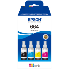 Epson C13T664640 (664) Ink cartridge multi pack, 1x4500pg + 3x7500pg, 70ml, Pack qty 4 Image