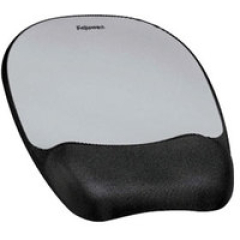 Fellowes Memory Foam Mouse Pad and Wrist Rest Silver 9175801 Image
