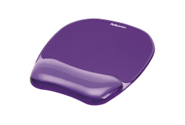 Fellowes Crystal Gel Mouse Pad and Wrist Rest Purple 91441 9144104