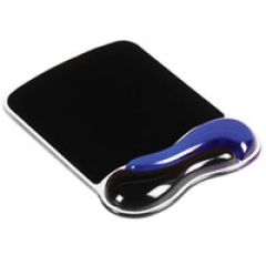 Kensington Duo Gel Mouse Pad and Wrist Rest Wave Blue Smoke 62401 Image