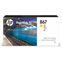3ED92A | Original HP 867 Yellow Ink, 1000ml (1 Litre), PageWide XL Image