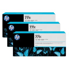 B6Y38A | Original HP 771C Photo Gray Ink, 775ml, Pack=3, for HP DesignJet Z6200 Image