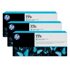 HP B6Y36A/771C Ink cartridge bright cyan 775ml Pack=3 for HP DesignJet Z 6200 Image