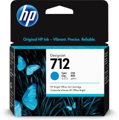 HP 3ED67A|712 Ink cartridge cyan 29ml for HP DesignJet T 200 Image