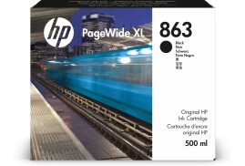 F9K41A | Original HP 863 Black Ink, 500ml, PageWide XL