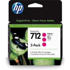 HP 3ED78A/712 Ink cartridge magenta multi pack 29ml Pack=3 for HP DesignJet T 200 Image