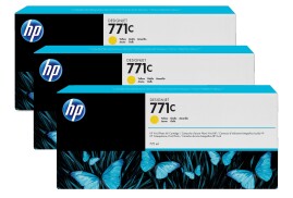 HP B6Y34A/771C Ink cartridge yellow 775ml Pack=3 for HP DesignJet Z 6200