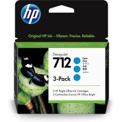 HP 3ED77A/712 Ink cartridge cyan multi pack 29ml Pack=3 for HP DesignJet T 200 Image