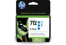 HP 3ED77A/712 Ink cartridge cyan multi pack 29ml Pack=3 for HP DesignJet T 200