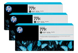 HP B6Y31A/771C Ink cartridge black matt 775ml Pack=3 for HP DesignJet Z 6200