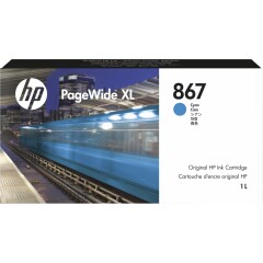 3ED93A | Original HP 867 Cyan Ink, 1000ml (1 Litre), PageWide XL Image