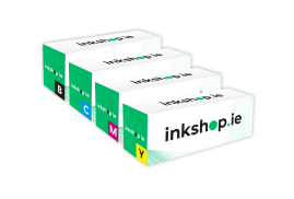 1 full set of inkshop.ie Own Brand Toners for Dell 2150 / 2155, 1 x Black/Cyan/Magenta/Yellow