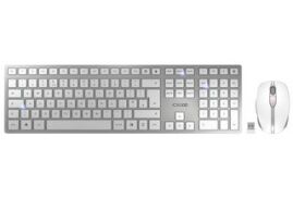 CHERRY DW 9100 SLIM keyboard Mouse included RF Wireless + Bluetooth QWERTY UK English Silver