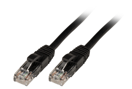 Lindy Rj45/Rj45 Cat6 3m networking cable Black U/UTP (UTP)