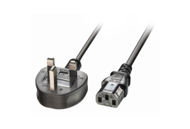 Lindy 3m UK 3 Pin to C13 Mains Cable