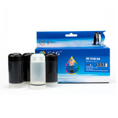 Universal Refill Kit for refilling your own ink cartridges, Black Ink, 3 x 30 ml,  Includes 1 x 30 ml Cleaning Solution Image
