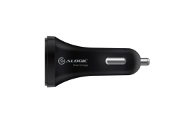 ALOGIC 2 Port USB-A Car Charger 5V/4.8A (2.4A + 2.4A) with Smart Charge - Black