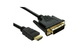 Cables Direct 99DVHD-301 video cable adapter 1 m HDMI Type A (Standard) DVI-D Black