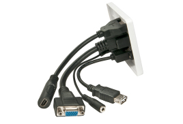 Lindy Wall plate VGA/HDMI/USB/3.5mm Stereo