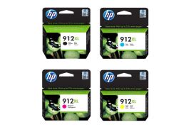 1 Full Set of HP 912XL Ink Cartridges  52ml of Ink (4 pack)