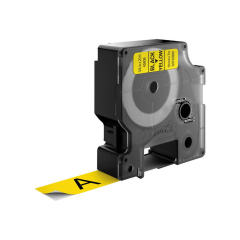 Dymo 45808 19mm x 7m Black on Yellow Tape Image
