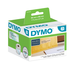 Dymo LabelWriter Large Address Label 36x89mm 260 Labels Per Roll Clear Plastic Image