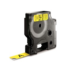 Dymo 45018 D1 12mm x 7m Black on Yellow Tape Image